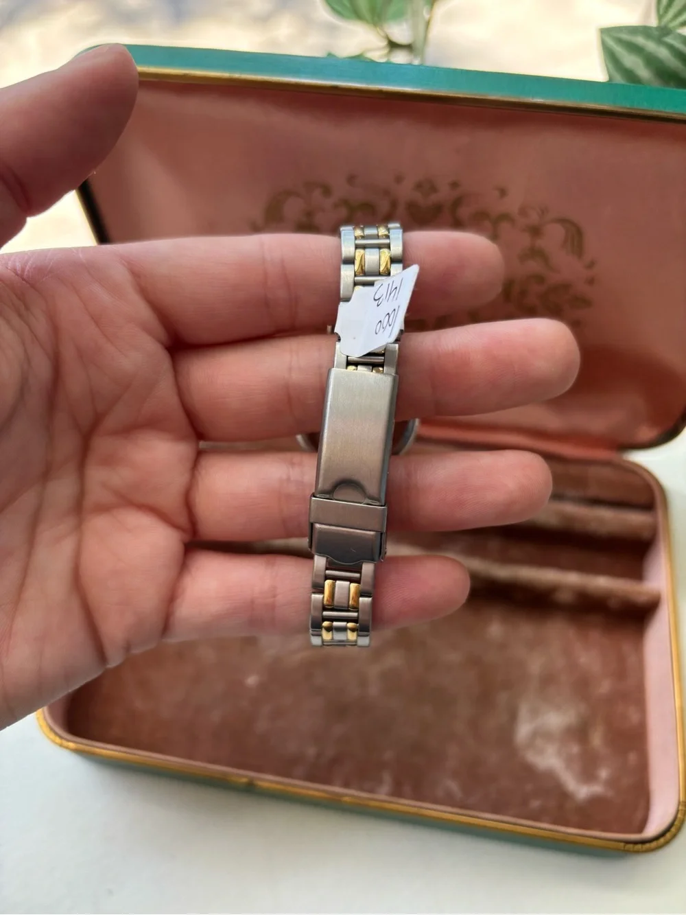 Vintage Disney Time Works Two-Tone Silver and Gold Mickey Mouse Wristwatch